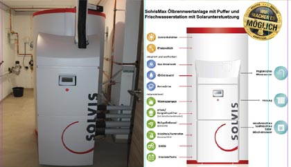 Zitzler Haustechnik - SolvisMax Ölbrennwertanlage mit Puffer und Frischwasserstation mit Solarunterstützung